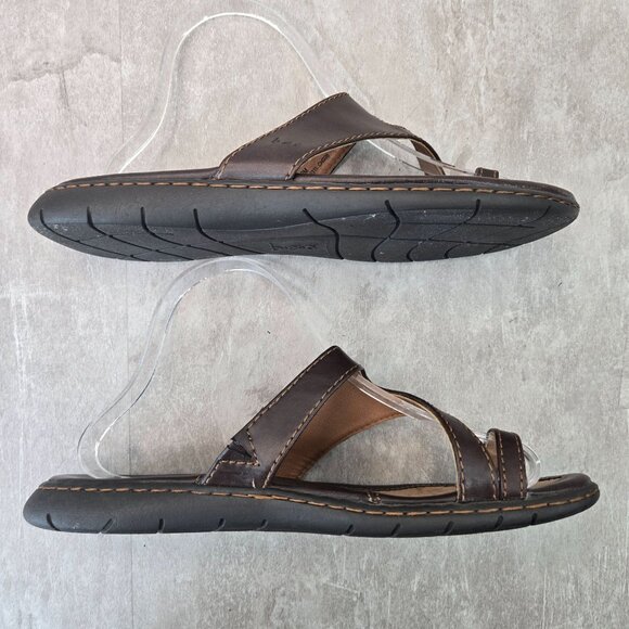 B.O.C. Toe Loop Sandals Sz 9 Brown Indie Boho Comfort Open Toe Flip Flop Slides - Picture 5 of 11